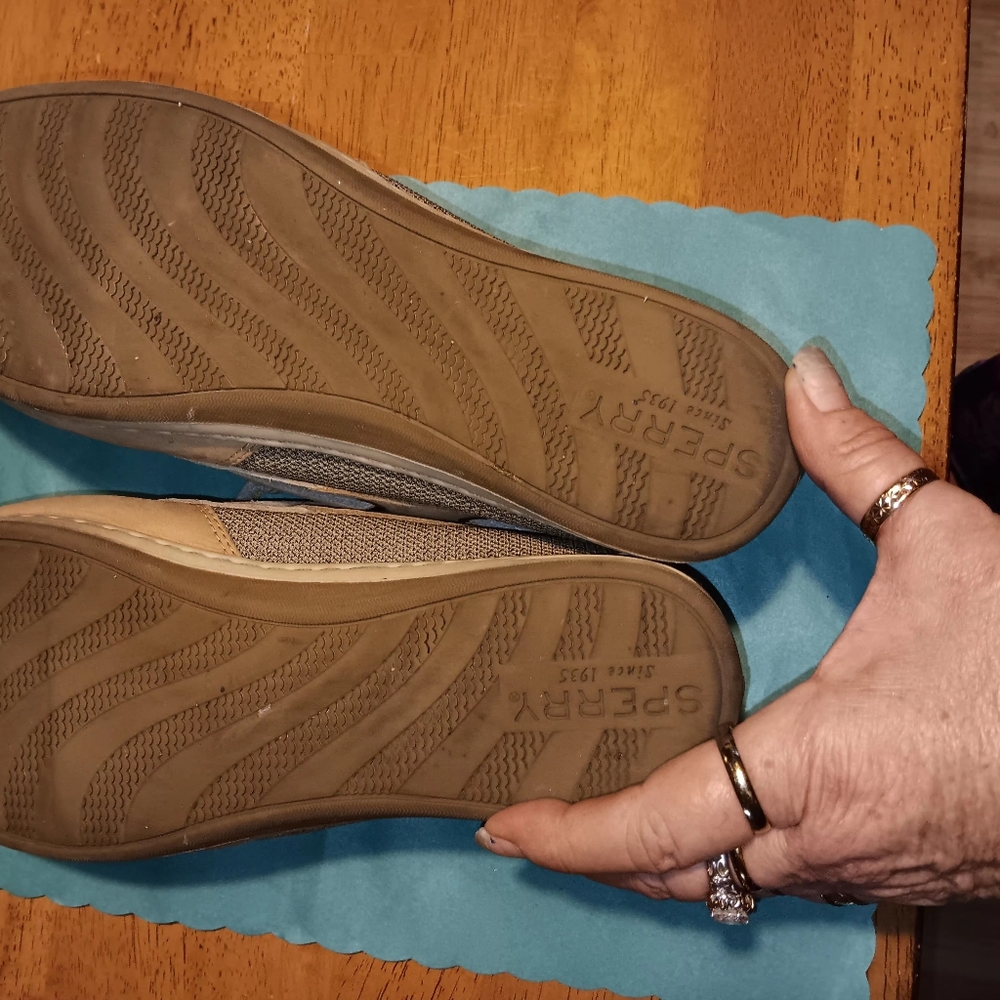 Sperry Billfish Topsider Tan Womens Sz 10 EUC - Picture 12 of 15